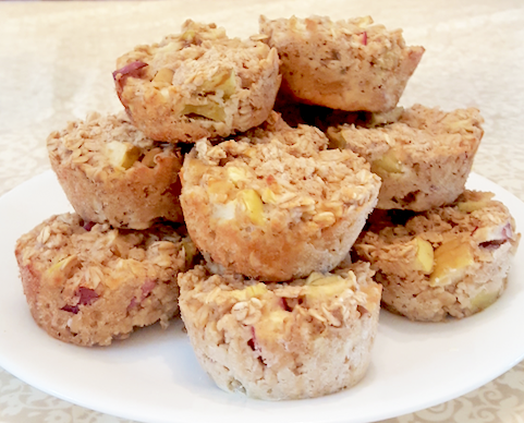 Gluten Free Apple Almond Cinnamon Oatmeal Muffins