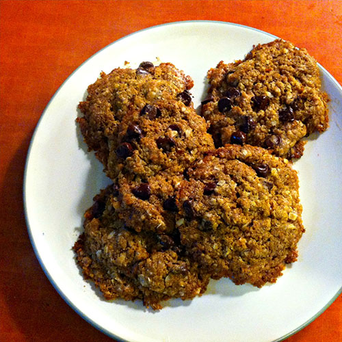 Crispy Coconut-y Chocolate Chip Cookies