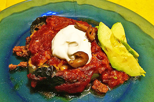 Oven-Roasted Chile Rellenos stuffed with Grass-fed Beef