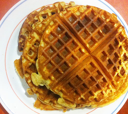 Whole Wheat Waffles with Coconut Oil