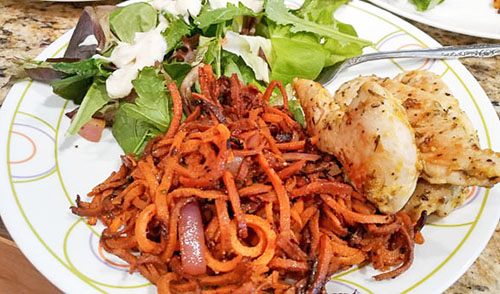 Spiced Sweet Potato Spirals