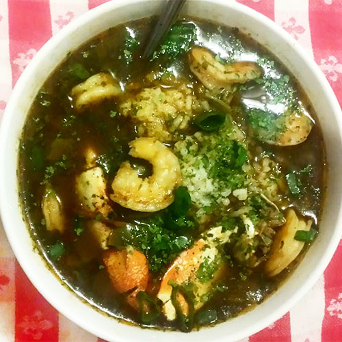 Seafood Gumbo with Coconut Oil Roux