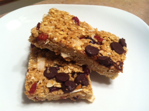 Cranberry Chocolate Coconut Granola Bars